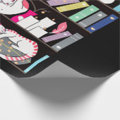 Library cats winter colour version cadeaupapier (Hoek)