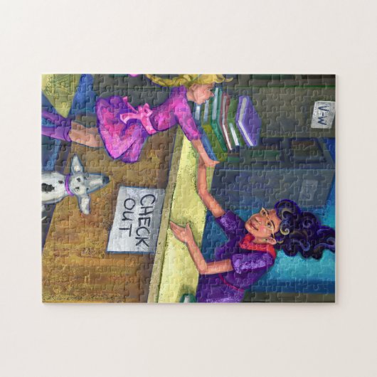 Library Check Out Artwork Legpuzzel (Horizontaal)