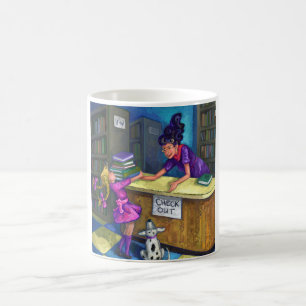 Library Check Out Artwork Magische Mok