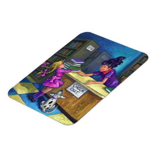 Library Check Out Artwork Magneet (Linkerzijde)