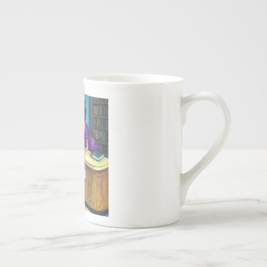 Library Check Out Artwork Porselein Kop (Rechts)