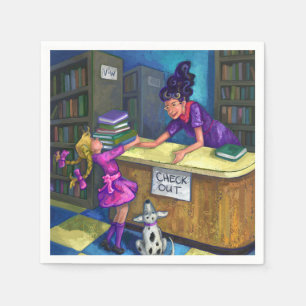 Library Check Out Artwork Servet