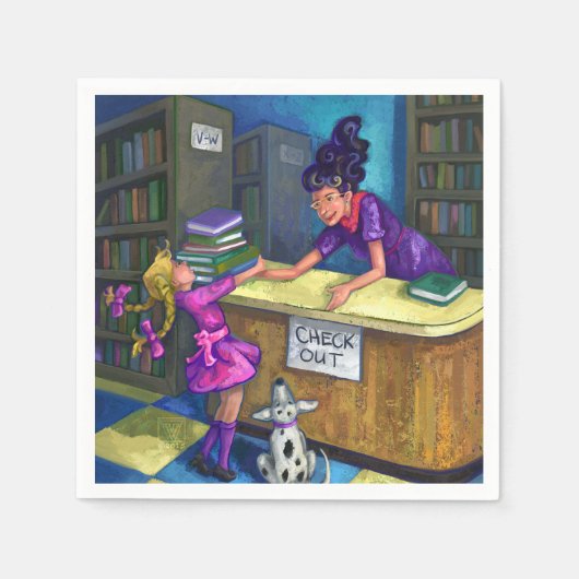 Library Check Out Artwork Servet (Voorkant)