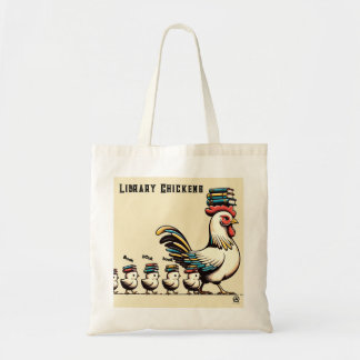Library Chickens Canvas tas