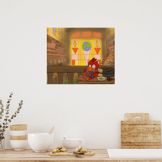 Library Dragon Poster (Keuken)
