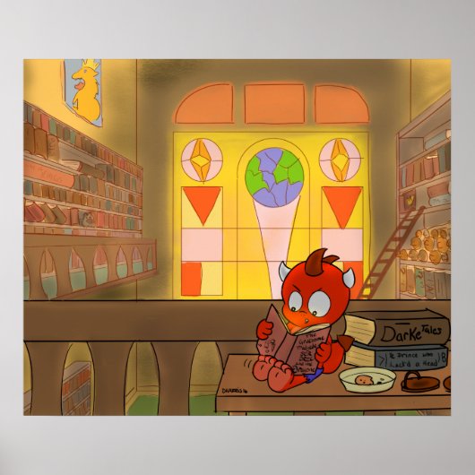 Library Dragon Poster (Voorkant)