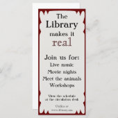 Library Events Rackcard (Voorkant / Achterkant)