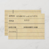 Library Kaart | Kaart RSVP-respons (Voorkant / Achterkant)