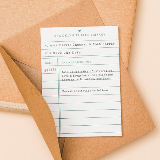 Library Kaart Wedding Sla de datum op