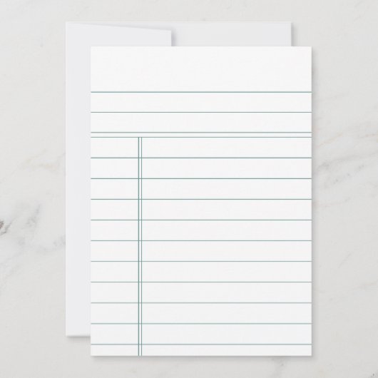 Library Kaart Wedding Sla de datum op (Achterkant)