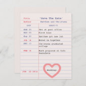 Library Kaart Wedding Sla de datumaankondiging op (Voorkant / Achterkant)