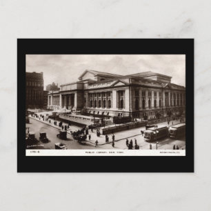 Library, New York City c1910 Briefkaart