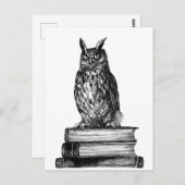 Library Owl Briefkaart (Voorkant / Achterkant)