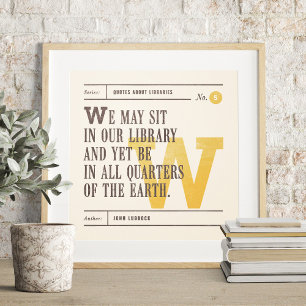Library Quote van John Lubbock Poster
