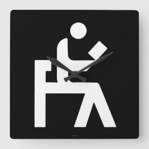 Library Reading Room Vierkante Klok