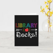 Library Rocks Leraar Student Fun Terug naar School Kaart (Gele Bloem)