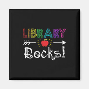 Library Rocks Leraar Student Fun Terug naar School Magneet