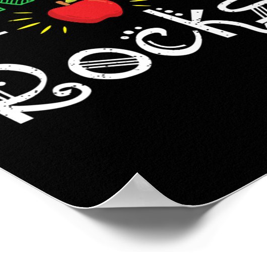 Library Rocks Leraar Student Fun Terug naar School Poster (Hoek)