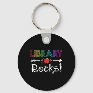 Library Rocks Leraar Student Fun Terug naar School Sleutelhanger