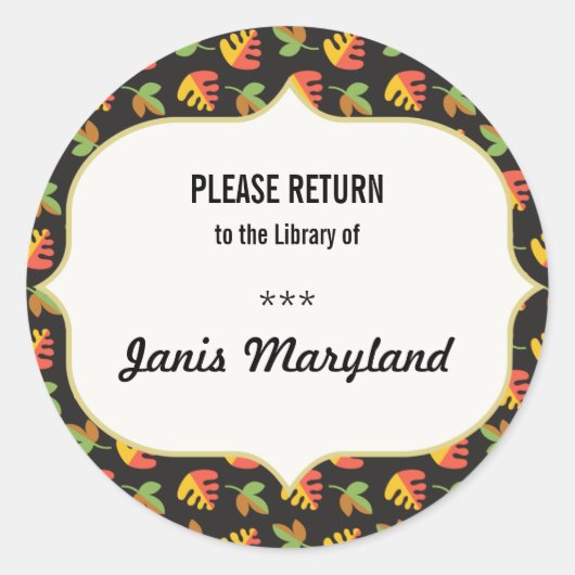 Library Sticker / Ex Libris Name Label (Voorkant)