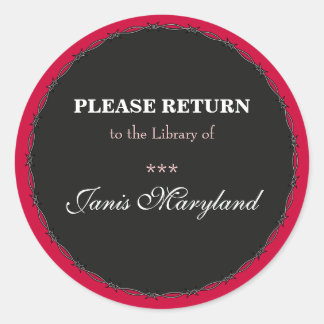 Library Sticker / Ex Libris Name Label