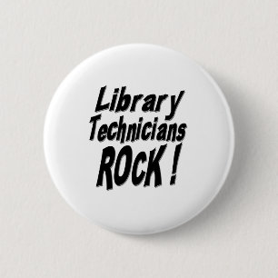 Library Technicians Rock! Knoop Ronde Button 5,7 Cm