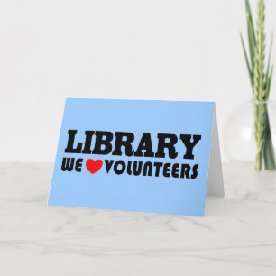 Library Volunteer Card Kaart