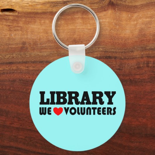 Library Volunteer Sleutelhanger (Voorkant)