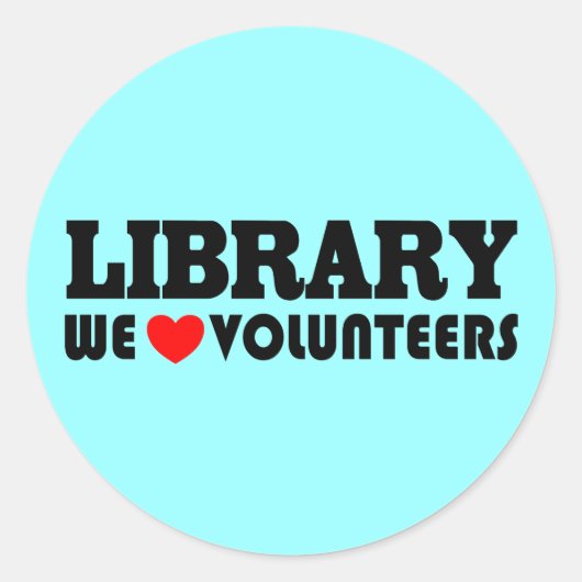 Library Volunteer Sticker (Voorkant)
