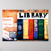 Library Wall Graffiti Poster (Voorkant)