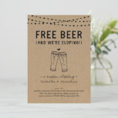 Libre Beer Funny Réception Seulement Invitation (Debout devant)