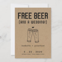 Libre Bière amusante Enregistrer la carte Date