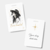 Libre de cœur. Badge Édition Spéciale | Art Boho (Avant & arrière)