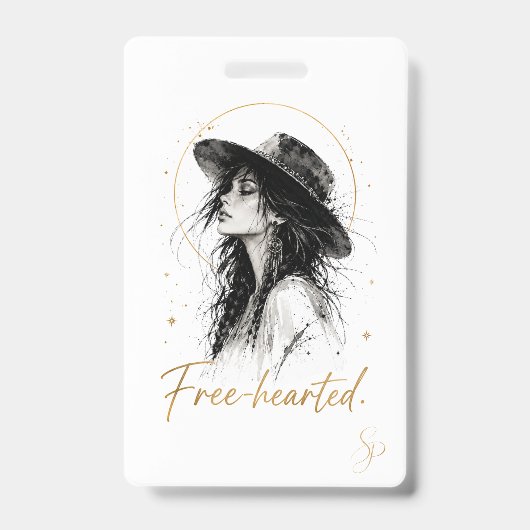 Libre de cœur. Badge Édition Spéciale | Art Boho (Avant)