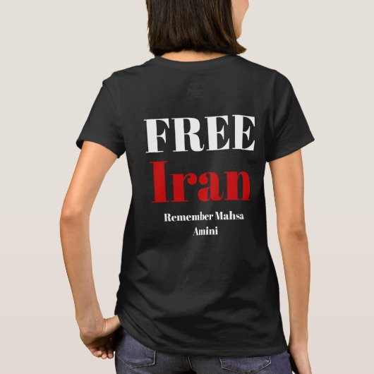 LIBRE IRAN RAPPELEZ-VOUS Mahsa Amini T-shirt (Dos)