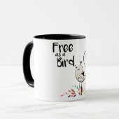 Libre mignon comme tasse de café d'oiseau (Devant gauche)