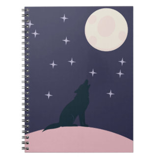 libreta con diseño lobo notitieboek
