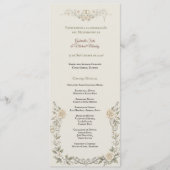 Libreto de Misa Católica Elegante Programa de Boda Programma (Voorkant)