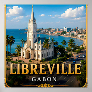 Libreville Kust Elegantie en Gabonees Erfgoed Poster