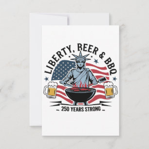 Librity Bier & BBQ 250ste Jaar Sterk 4 juli Bedankkaart