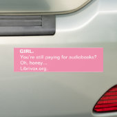 LibriVox GIRL.  Bumpersticker (Op auto)