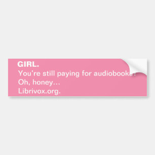 LibriVox MEISJE. Bumpersticker