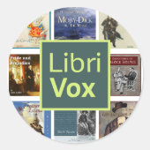 LibriVox stickerblad Ronde Sticker (Voorkant)