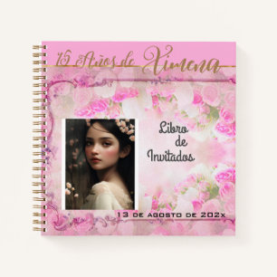 Libro de Invitados Livre d'or en Rosa y Oro