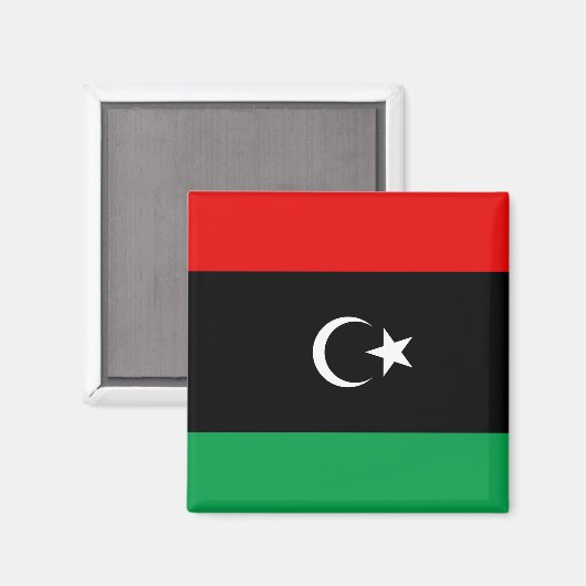 Libya Flag Magnet Magneet (Voorkant / Achterkant)