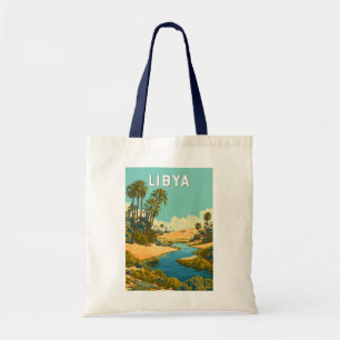 Libya Illustratie Reis Kunst Vintage Tote Bag