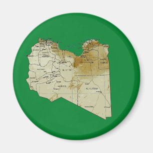 Libya Map Magnet Magneet