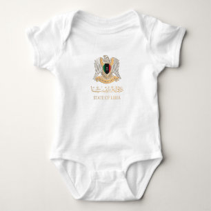 LIBYFLAG OP HET LIBYAANSE EMBLEM ع ر ل ي ش ROMPER