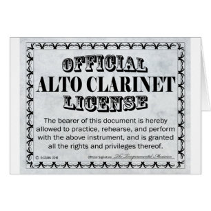 Licence Alto Clarinet