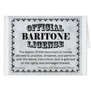 Licence Baritone